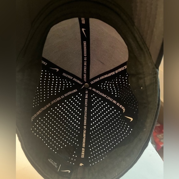 Vintage Nike Panel Running Black Hat Sz ML Fitted Classic99 DriFit - Picture 6 of 10